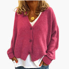 Ines Paris | Cardigan femme col V en maille douce boutonné