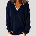 Ines Paris | Pull col V profond femme manches longues – Grande taille