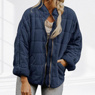 Ines Paris | Veste matelassée femme oversize, col montant zippé