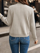 Gilet femme côtelé zippé, maille à manches longues