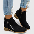 Ines Paris | Bottines femme déperlantes à zip et talon bloc