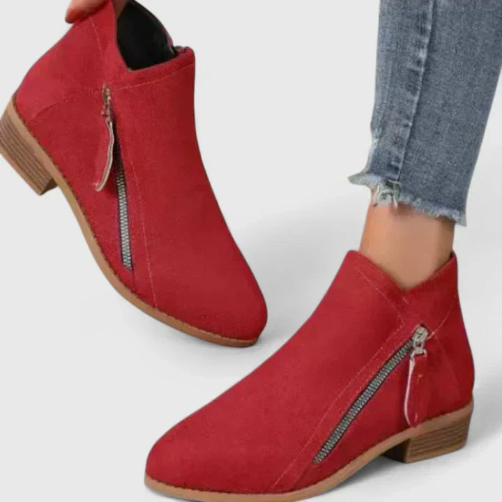 Ines Paris | Bottines femme déperlantes à zip et talon bloc
