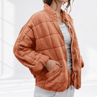 Ines Paris | Veste matelassée femme oversize, col montant zippé