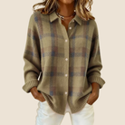 Ines Paris | Pull femme à carreaux avec col