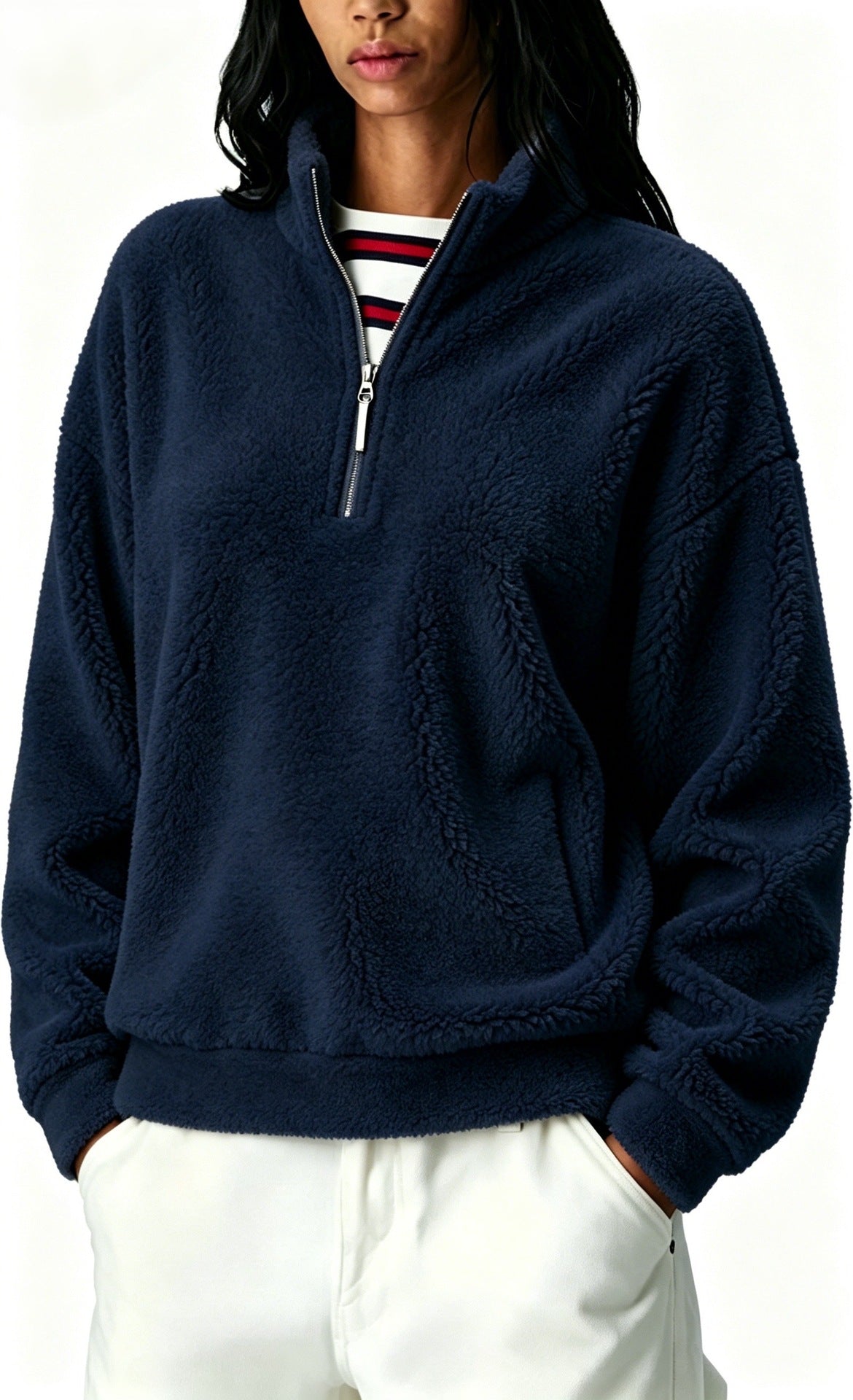 Ines Paris | Sweat Zippé Femme Doublure Polaire – Chaud et Confortable