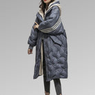 Doudoune longue femme coupe ample, grande capuche chaude