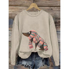 Ines Paris | Sweat Femme Motif Chien Col Rond Coupe Ample