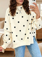 Ines Paris | Sweat femme à pois col rond coupe ample