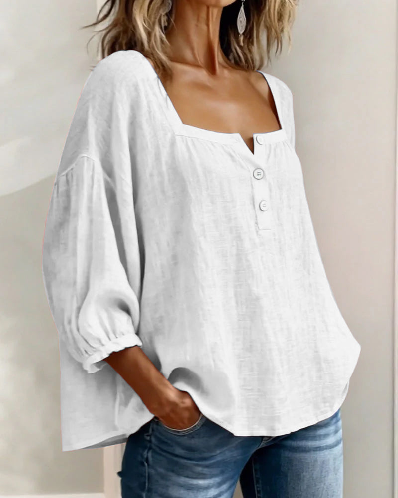 Ines Paris | Blouse femme effet lin légère pour l'été