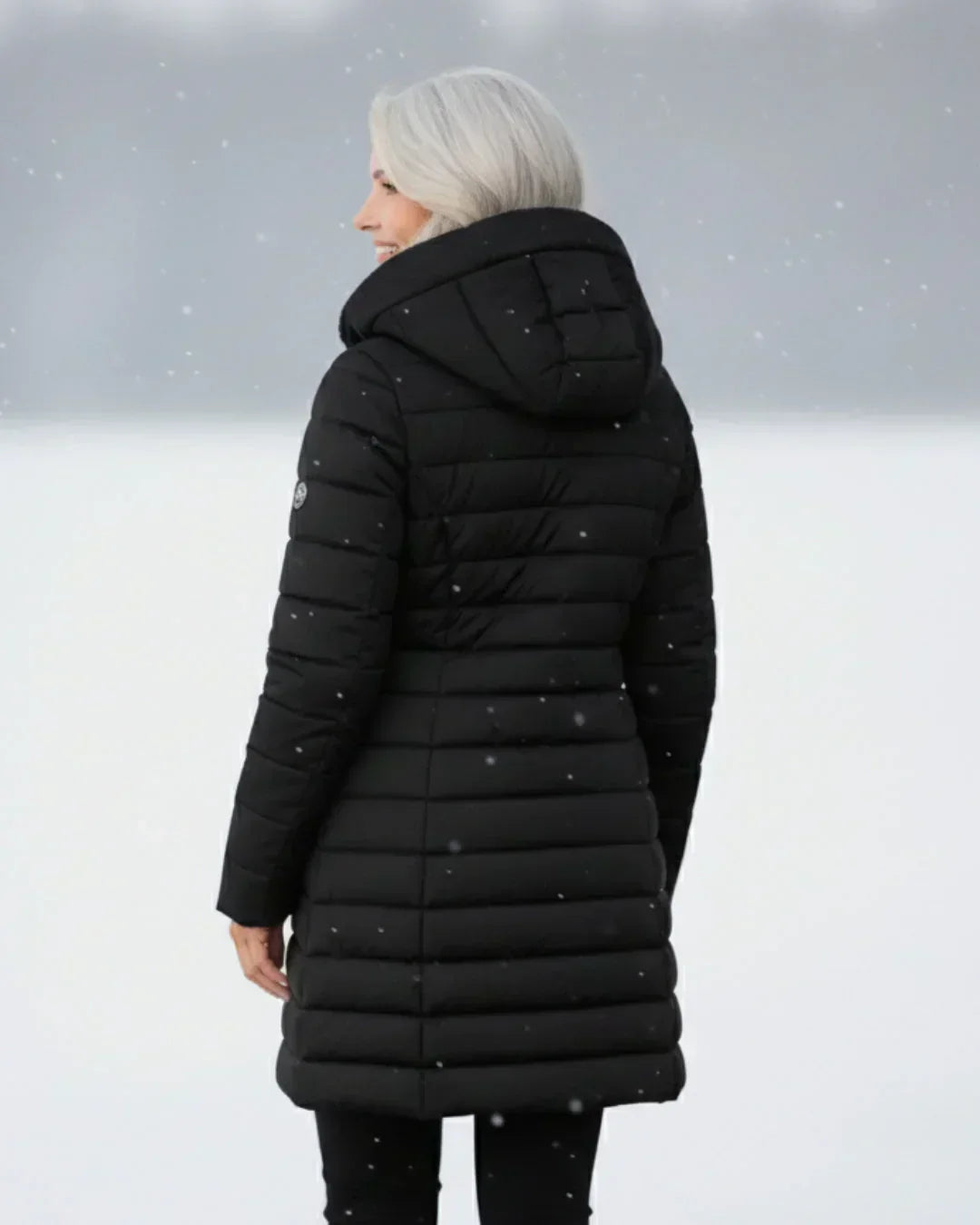 Manteau d'hiver femme doublé polaire capuche amovible
