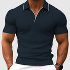 Polo homme slim fit en tissu extensible, col qui tient