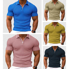 Polo homme slim fit en tissu extensible, col qui tient