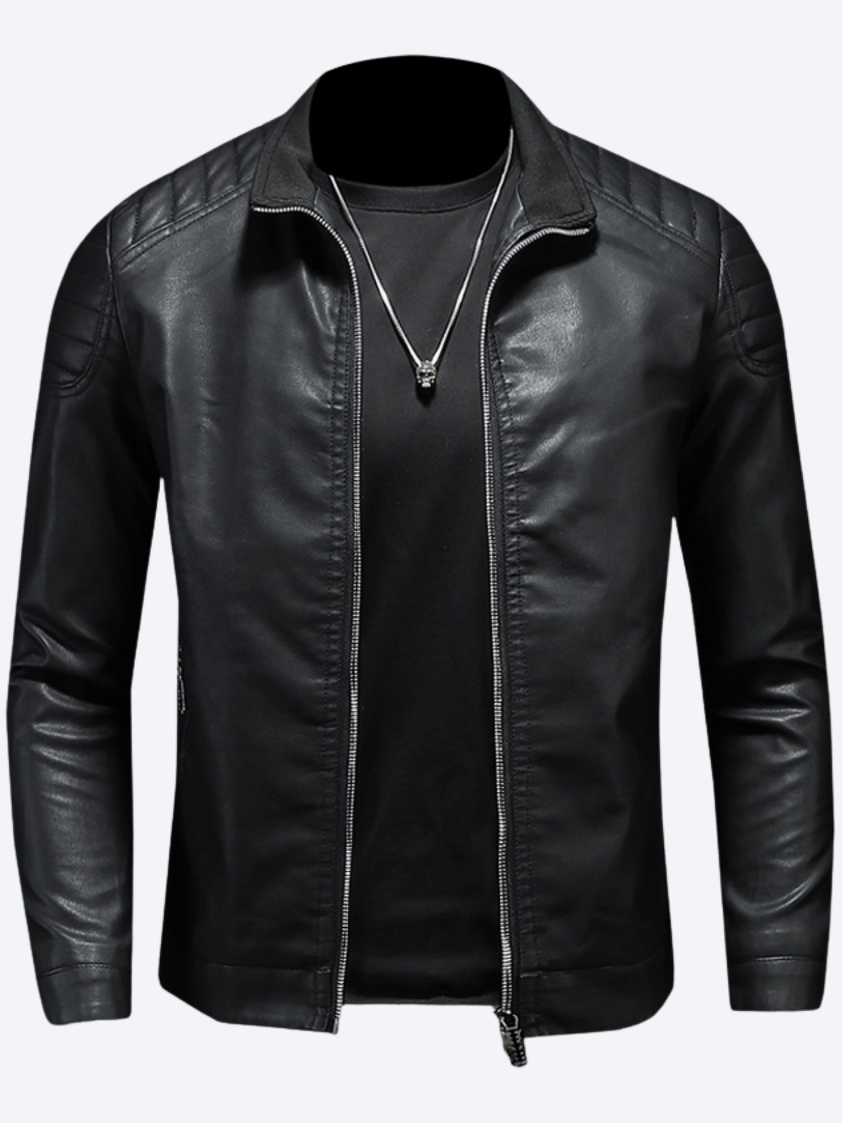 Veste homme col montant zippée, poches à glissière