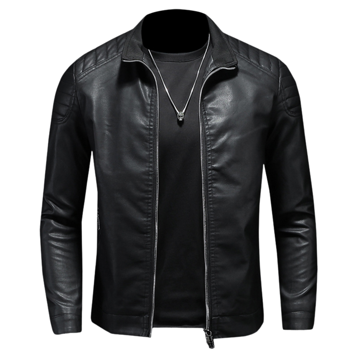 Veste homme col montant zippée, poches à glissière