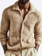 Gilet homme texturé boutonné à col rabattu