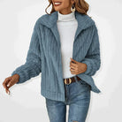 Ines Paris | Veste en peluche femme zippée, col chemise