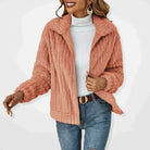 Ines Paris | Veste en peluche femme zippée, col chemise