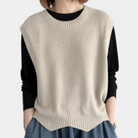 Ines Paris | Pull sans manches femme oversize à ourlet asymétrique