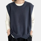 Ines Paris | Pull sans manches femme oversize à ourlet asymétrique