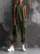Ines Paris | Ensemble Fluide Femme Haut, Pantalon et Sac Assorti