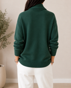 Ines Paris | Pull Col V Femme en Maille Coupe Ample