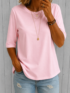 Ines Paris | T-shirt femme col rond manches trois-quarts
