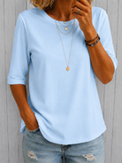 Ines Paris | T-shirt femme col rond manches trois-quarts