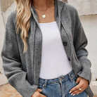 Ines Paris | Cardigan femme en maille côtelée coupe ample