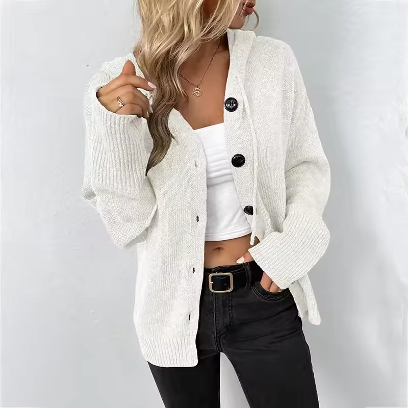 Ines Paris | Cardigan femme en maille côtelée coupe ample