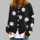 Ines Paris | Gilet boutonné femme en maille fleurie
