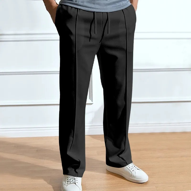 Pantalon slim homme, taille élastique à cordon
