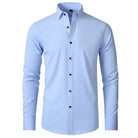 Chemise oxford homme à col boutonné, manches longues