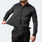 Chemise oxford homme à col boutonné, manches longues