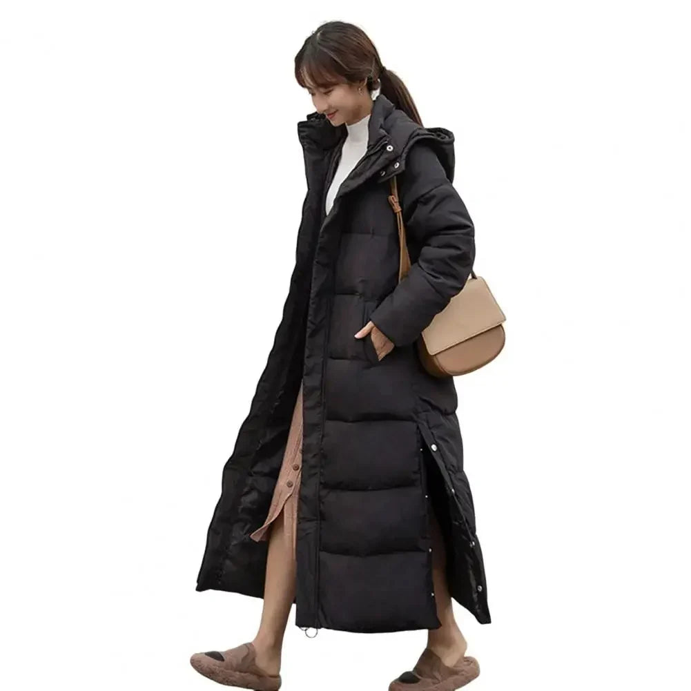Doudoune femme longue jusqu'aux mollets, coupe oversize