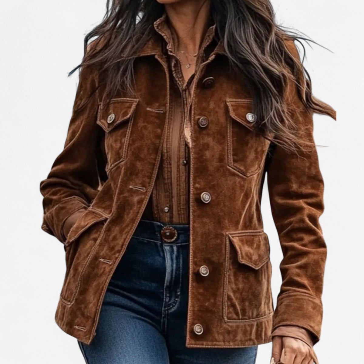 Ines Paris | Veste femme en velours vintage à poches