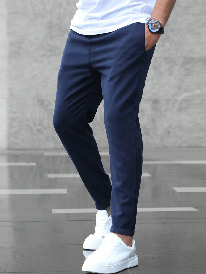 Pantalon homme confortable extensible, coupe moderne