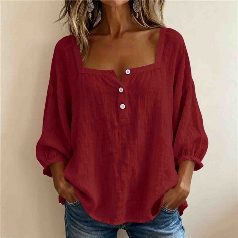 Ines Paris | Blouse femme effet lin légère pour l'été