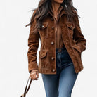 Ines Paris | Veste femme en velours vintage à poches