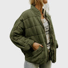 Ines Paris | Veste matelassée femme oversize, col montant zippé