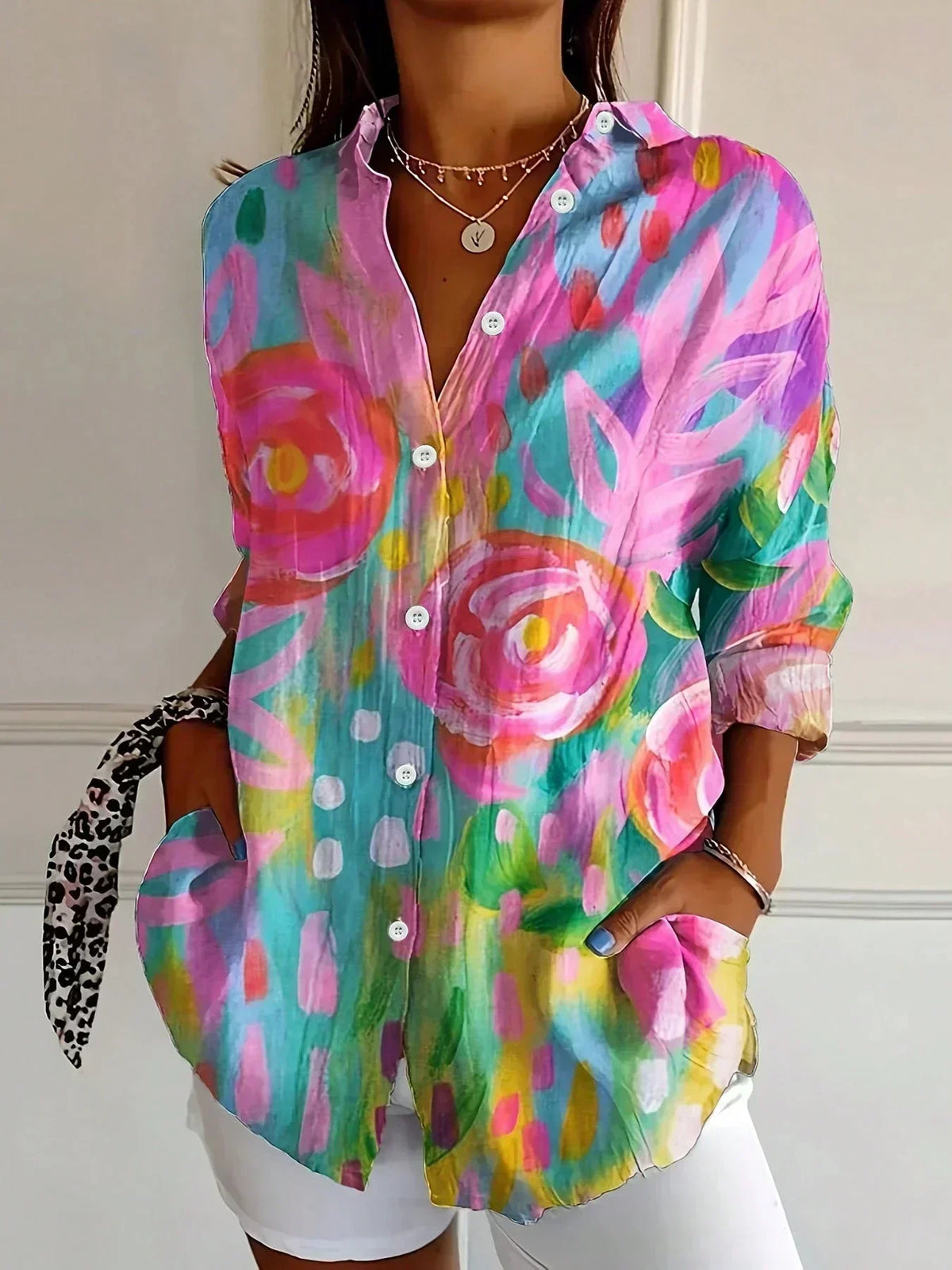 Ines Paris | Blouse femme imprimée colorée coupe fluide