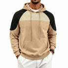 Pull homme patchwork, coupe ample à manches longues