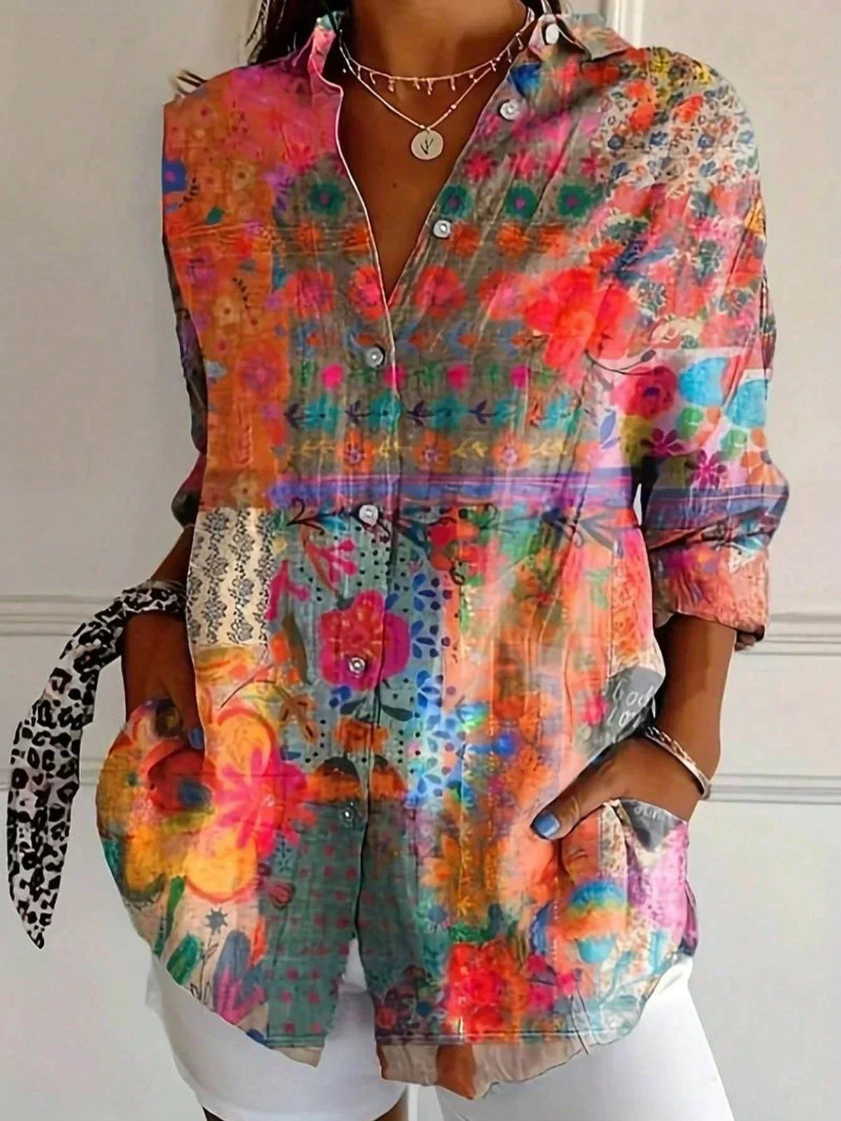 Ines Paris | Blouse femme imprimée colorée coupe fluide