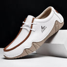 Mocassins homme à lacets, semelle souple en caoutchouc