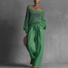 Ines Paris | Ensemble deux pièces femme haut épaules dénudées pantalon large