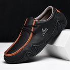 Mocassins homme à lacets, semelle souple en caoutchouc