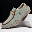 Mocassins homme à lacets, semelle souple en caoutchouc
