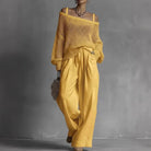 Ines Paris | Ensemble deux pièces femme haut épaules dénudées pantalon large