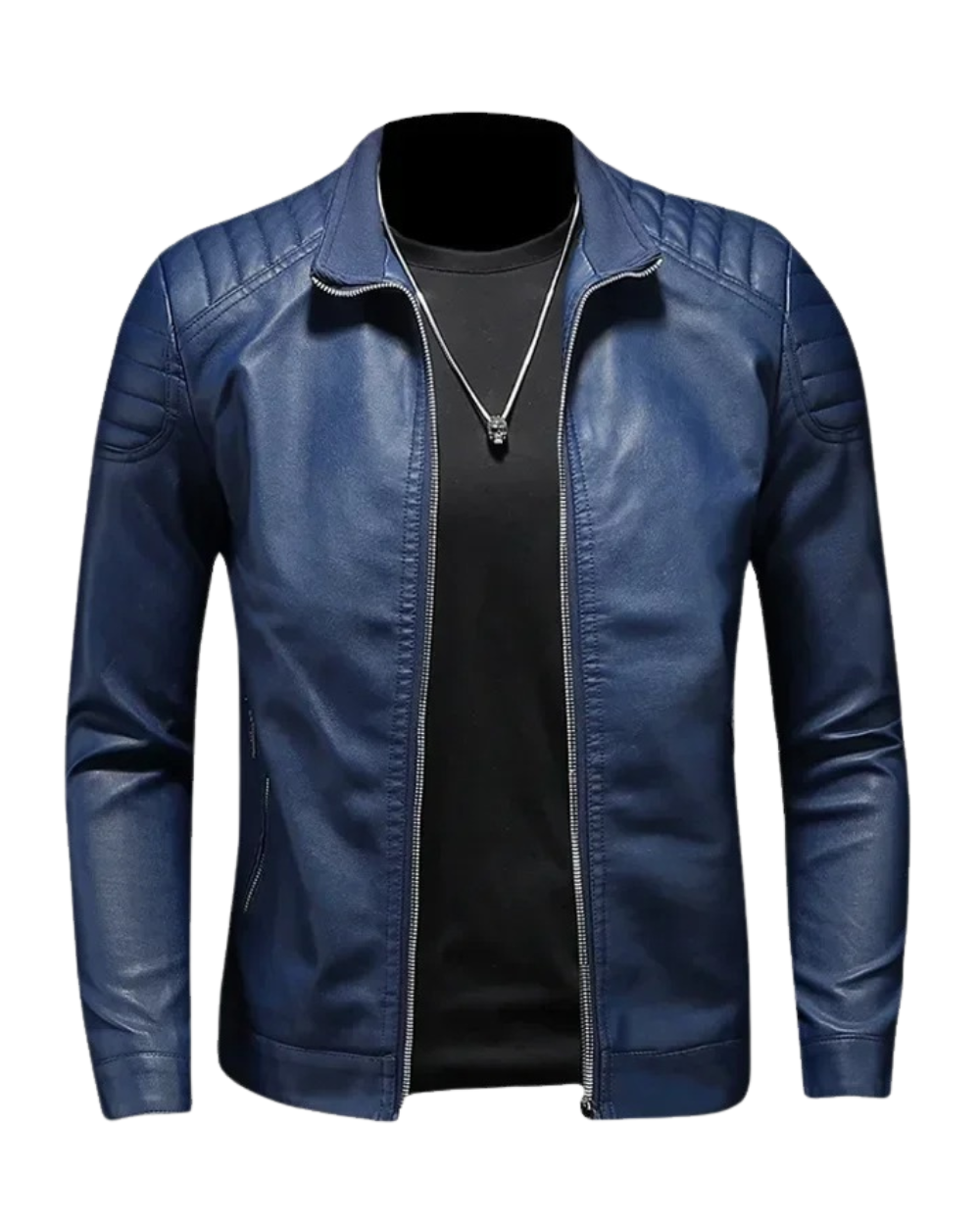 Veste homme col montant zippée, poches à glissière