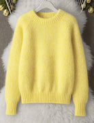 Pull col rond femme doux et léger coupe décontractée