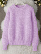 Pull col rond femme doux et léger coupe décontractée